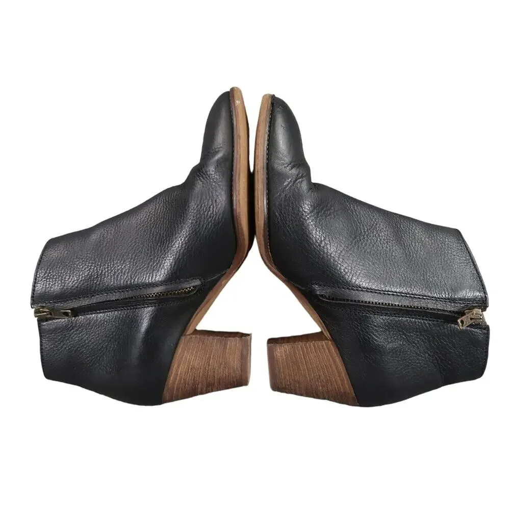 Madewell Shoes Womens 7 Bootie Fashion Classic Billie Boot Leather Stacked Heel